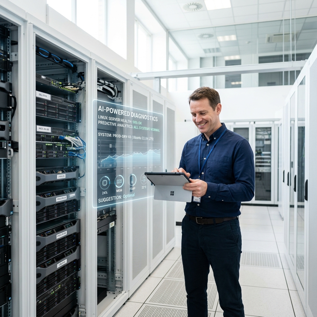 AI-assisted diagnostics identifying faulty components.